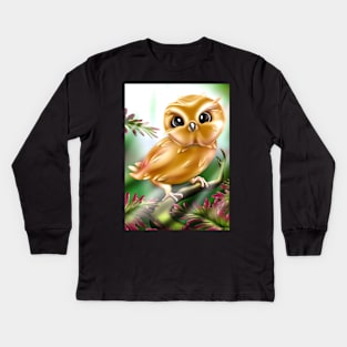 Baby owls art Kids Long Sleeve T-Shirt